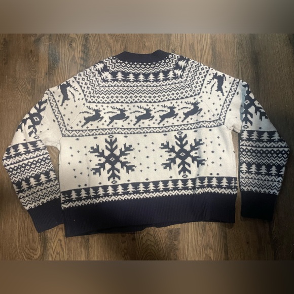 Dec 25th Christmas Holiday Reindeer Cardigan Sweater, Women’s XXL Festive Cozy - Picture 2 of 5